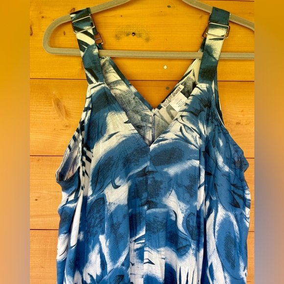 Gunit Dresses & Skirts - Gunit Boho Maxi Sun Dress Asymmetrical Tropical Print Plus Size 2X